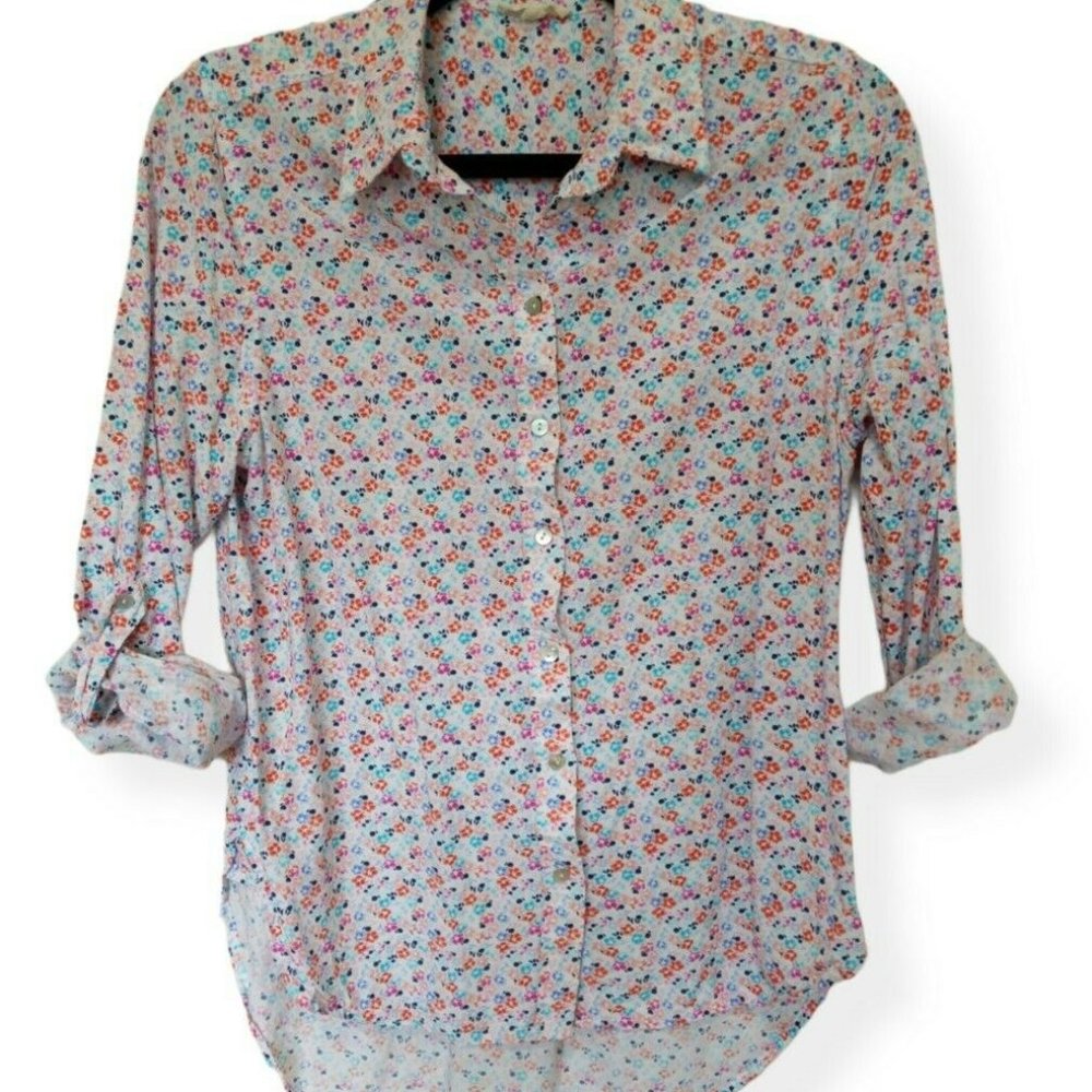Jane and Delancey Boho White/Floral Long Sleeve Bu